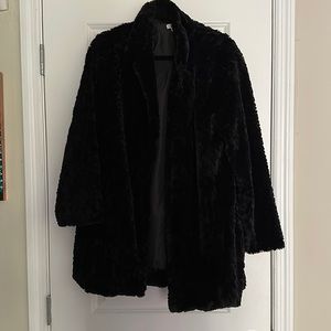 Ultra soft faux fur black jacket